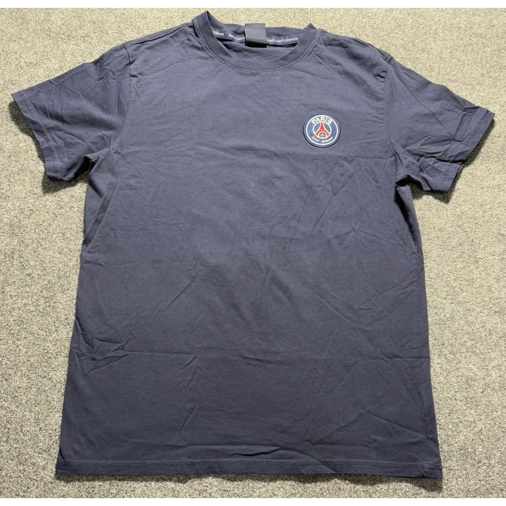 Paris Saint Germain Logo T Shirt Size Large Navy Blue PSG 2023